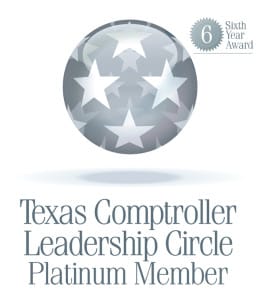 Texas Comptroller Leadership Circle Platinum Member – 6th Year